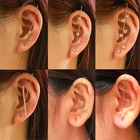 Серьги-гвоздики женские, с фианитами, в богемном стиле