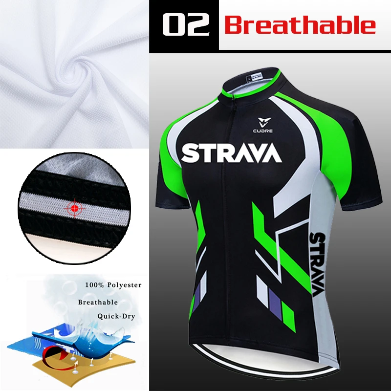 

2021 STRAVA Autumn Long Sleeve Cycling Jersey Set Bib Pants Ropa Ciclismo Bicycle Clothing MTB Bike Jersey Uniform Men's Clothes