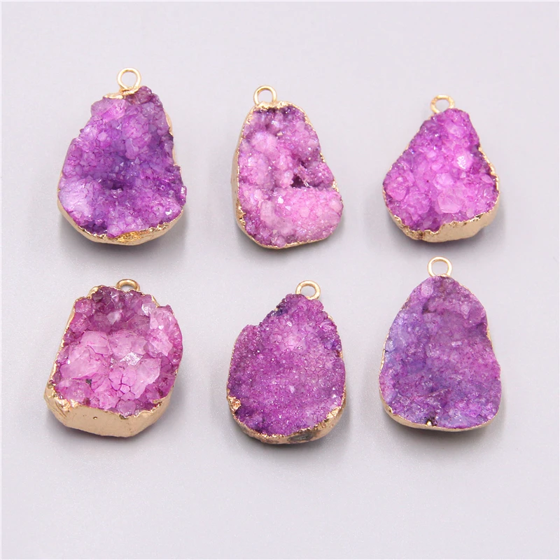 Для женщин натуральные Агаты медальон из друзы камень каменный натуральный