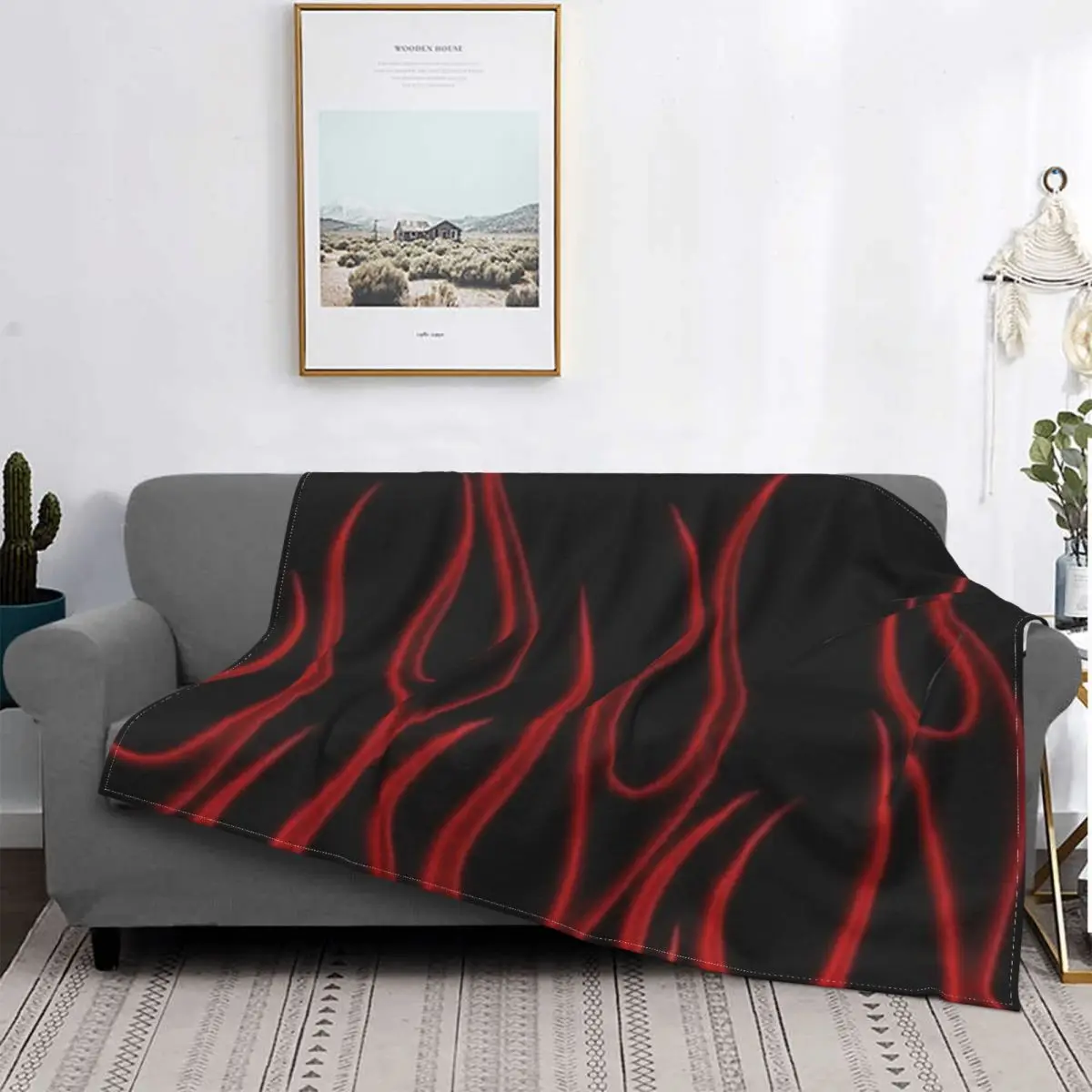 

Red Flame Blanket Bedspread Bed Plaid Bed Plaid Bedspread 135 Plaid Blankets Home Textile Luxury