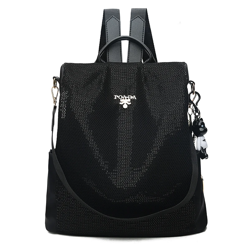 Sequins Black Модный женский рюкзак CESHA с защитой от кражи, блестящий дизайн с блестками, женский рюкзак, школьный рюкзак для девочек, Mochila - Цвет: Sequins Black