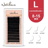 natuhana l shaped 815mix l curl individual lashes lu mink eyelashes super soft lc ld faux false eyelash extension for makeup