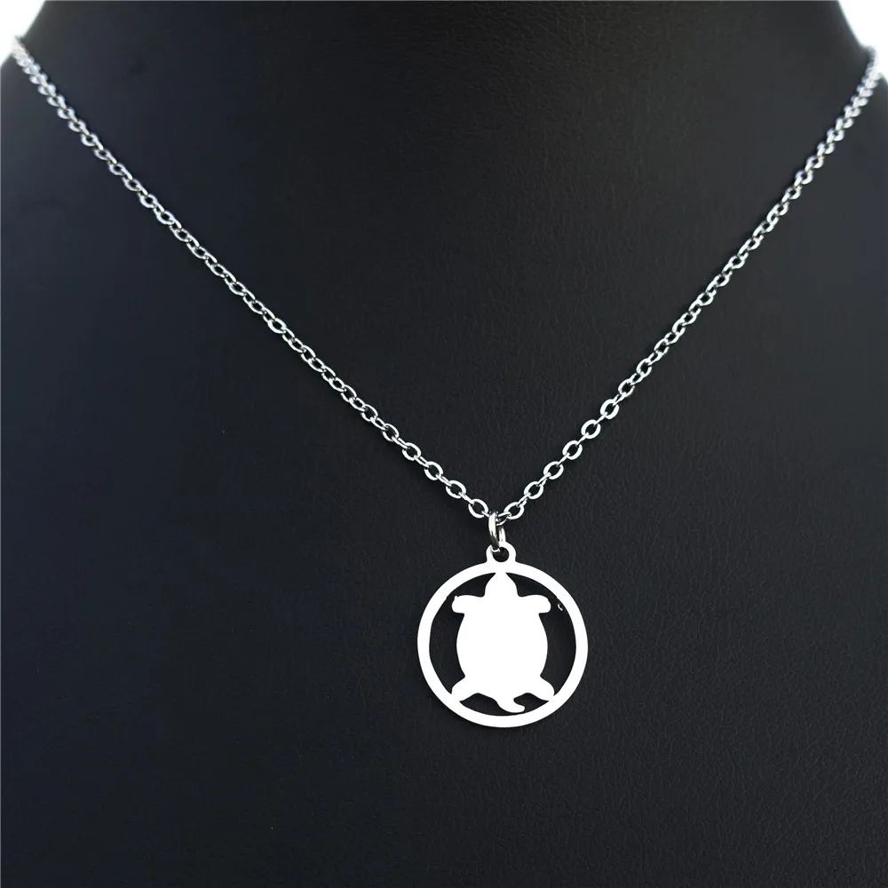 Ожерелье с подвеской в виде черепахи рака ящерицы рыбы цепочка из нержавеющей