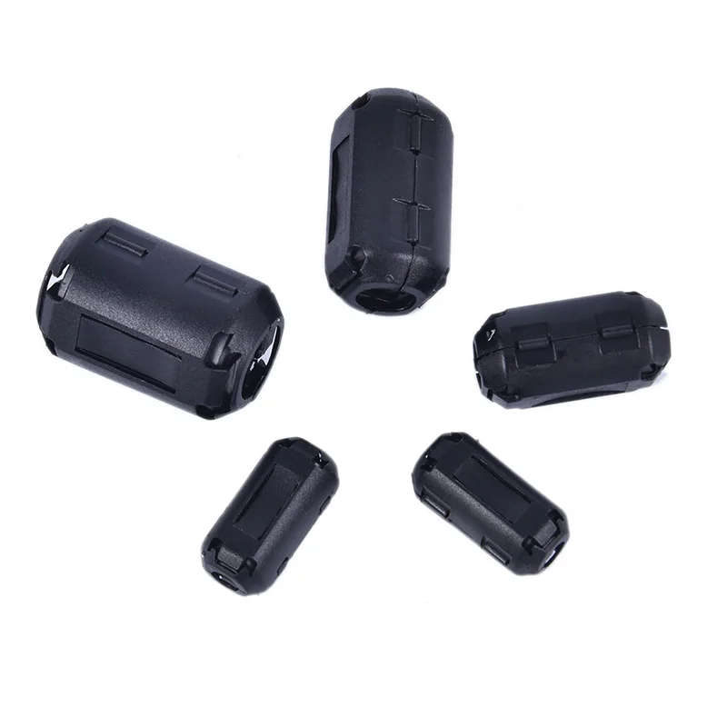 5 шт. черный ферритовый сердечник фильтр шумоподавитель для EMI RFI зажим дросселя 3