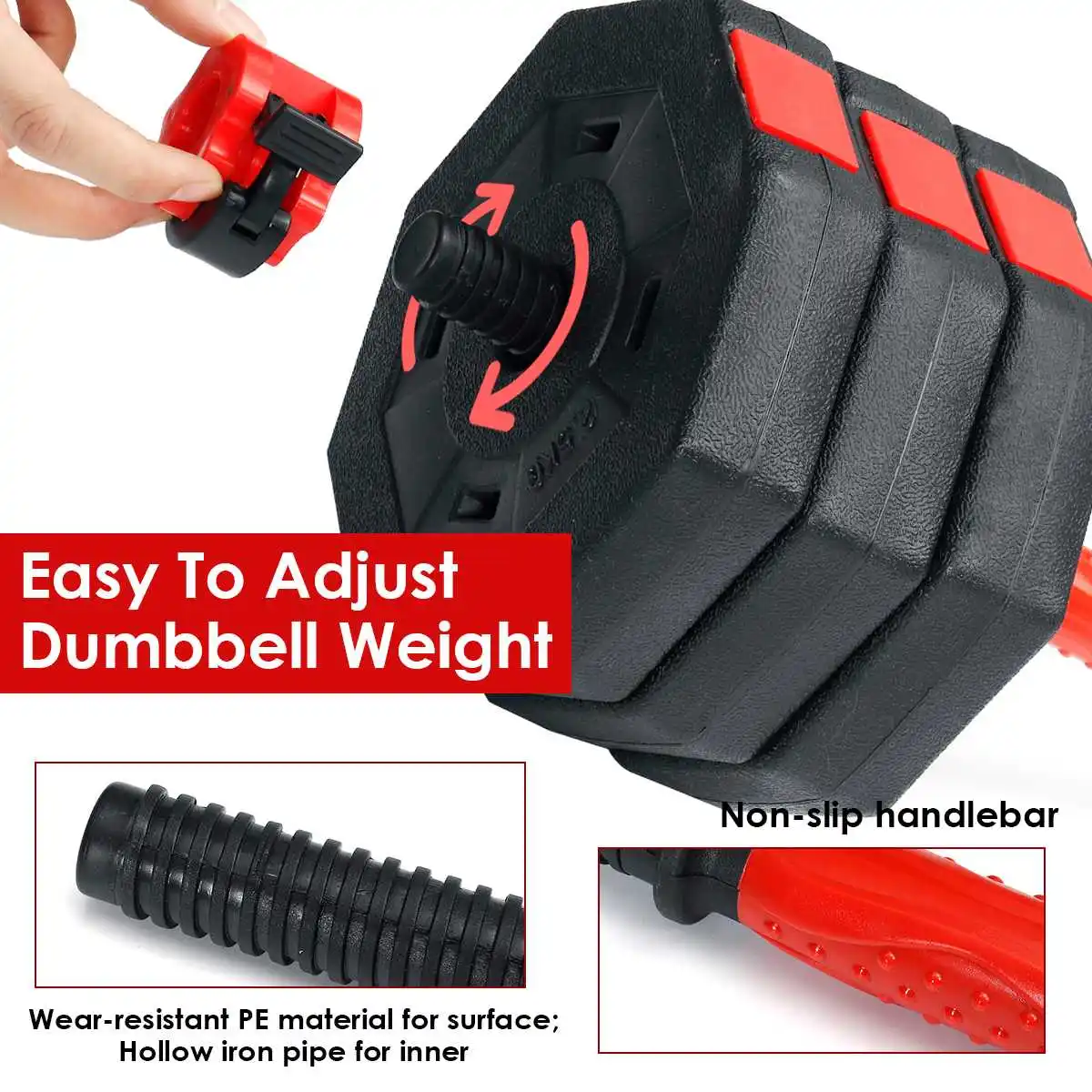 

GEEMAX 20KG Steel Dumbbell Barbell Set Adjustable Weight Dumbbells Home Gym Male Workout Exercise Training Fitness Equipment AU