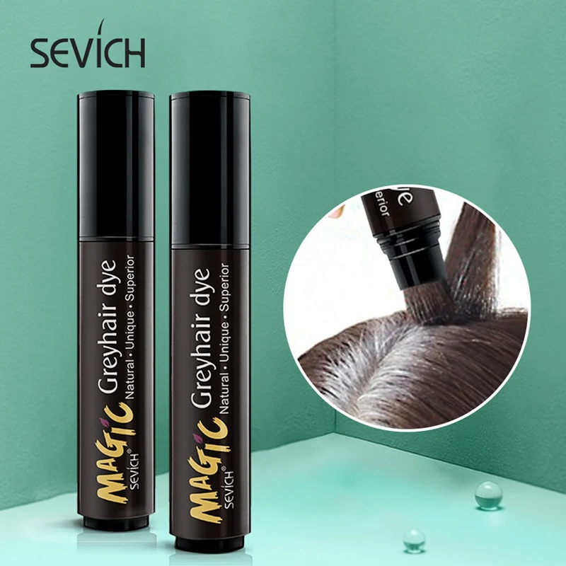 Sevich Temporary Hair Color Brush And Comb DIY Hair Color Wax Mascara Dye Cream Hair Color Pen One-time White Grey Hair Cover Up