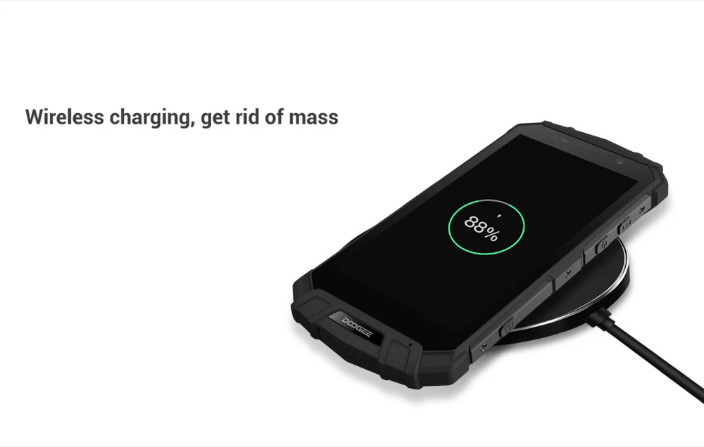 DOOGEE S60 Lite IP68 беспроводной зарядный смартфон 5580 мАч 12V2A Быстрая зарядка 16MP 5,2 ''FHD MTK6750T Восьмиядерный 4 ГБ 32 ГБ NFC телефон
