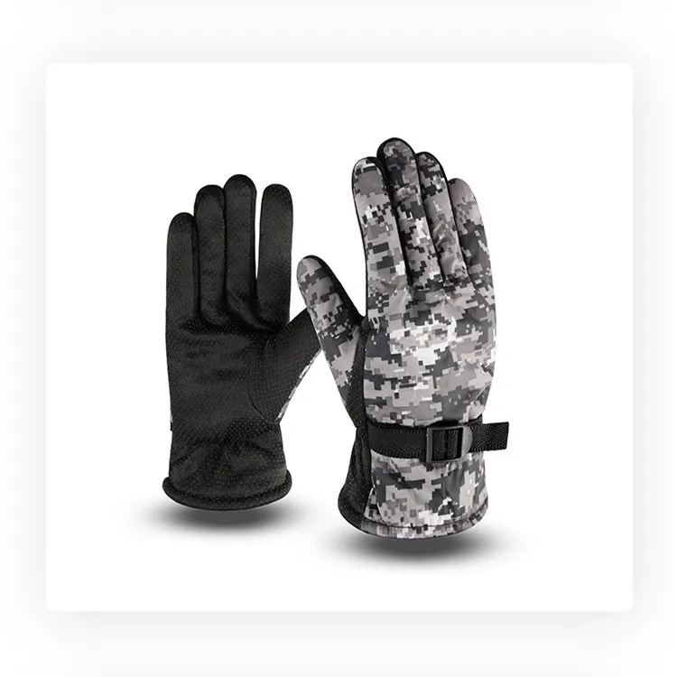 

New warm motorcycle gloves, outdoor sports riding gloves, touch screen autumn and winter cold protection electric bike gloves