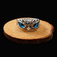 vintage charm cute men and women simple design owl ring silver color bridal bridegroom engagement wedding rings jewelry gifts