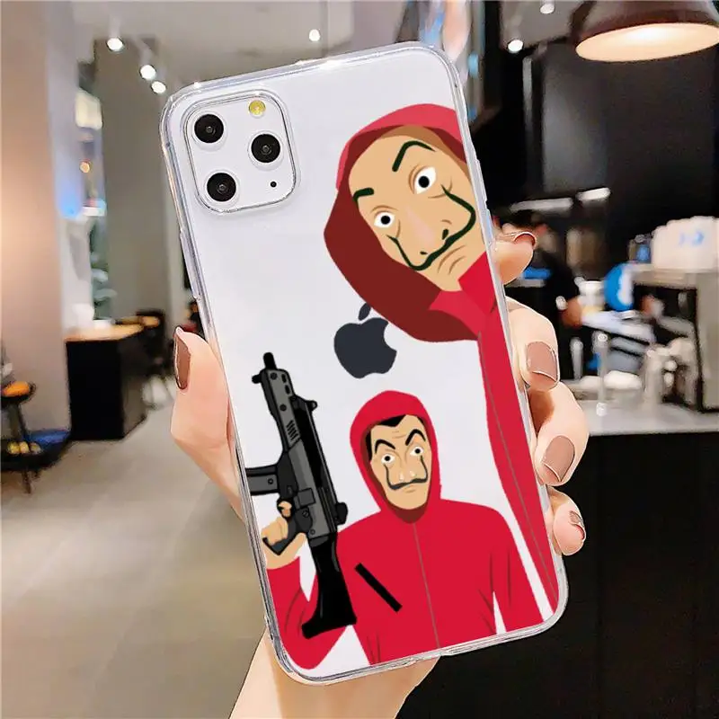 

TV Money Heist House Paper Phone Case Transparent soft For iphone 5 5s 5c se 6 6s 7 8 11 12 plus mini x xs xr pro max