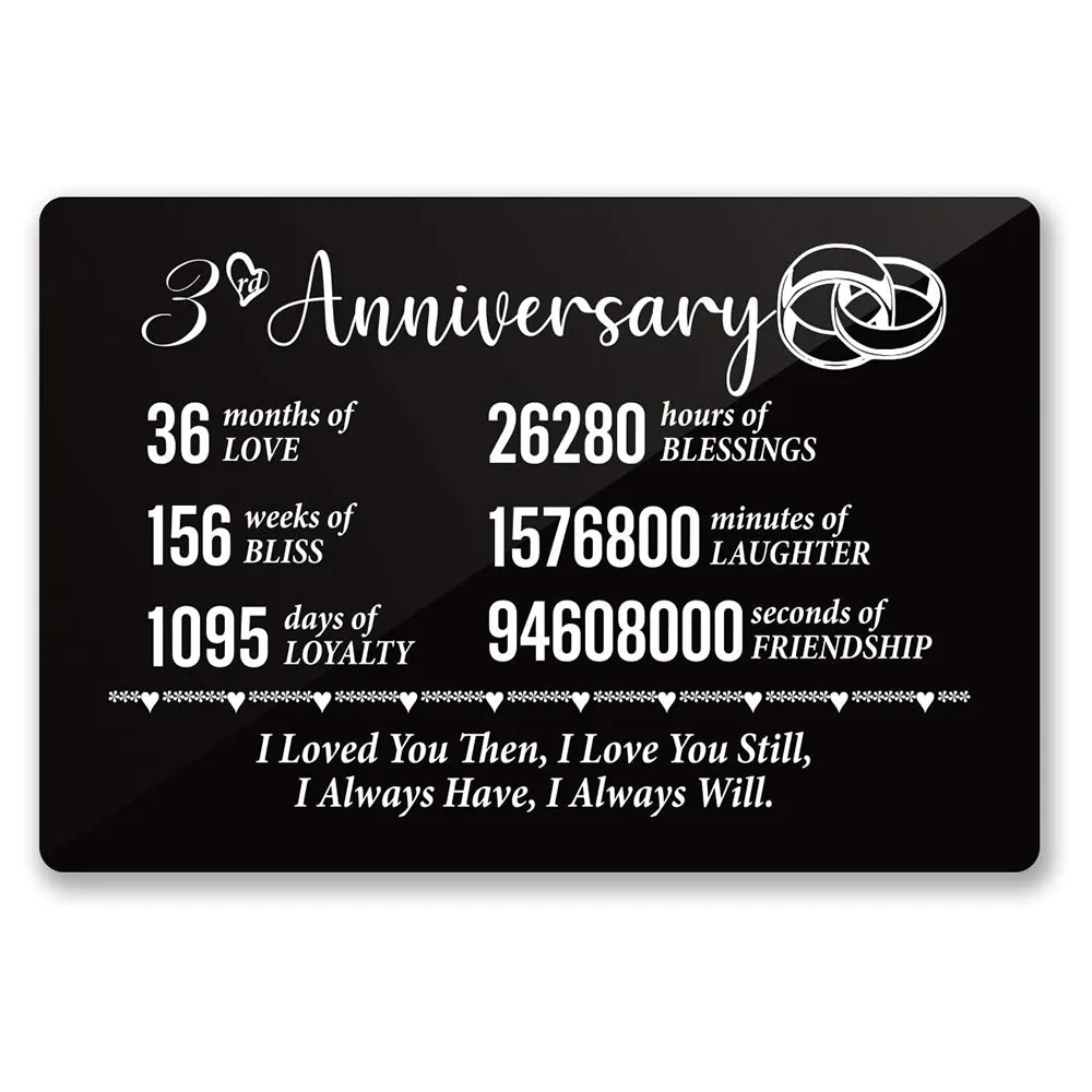 Карточка для 3-летней годовщины подруги кошелек с гравировкой на годовщину