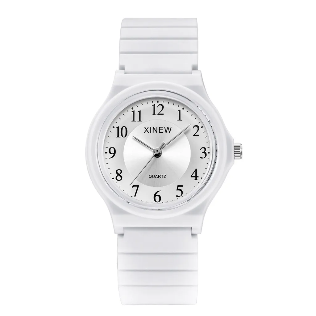 Minimalist White Leather Watches Ultra-thin Unisex Children Watch Silicone Sports Watch Analog Quartz Wristwatch часы женские