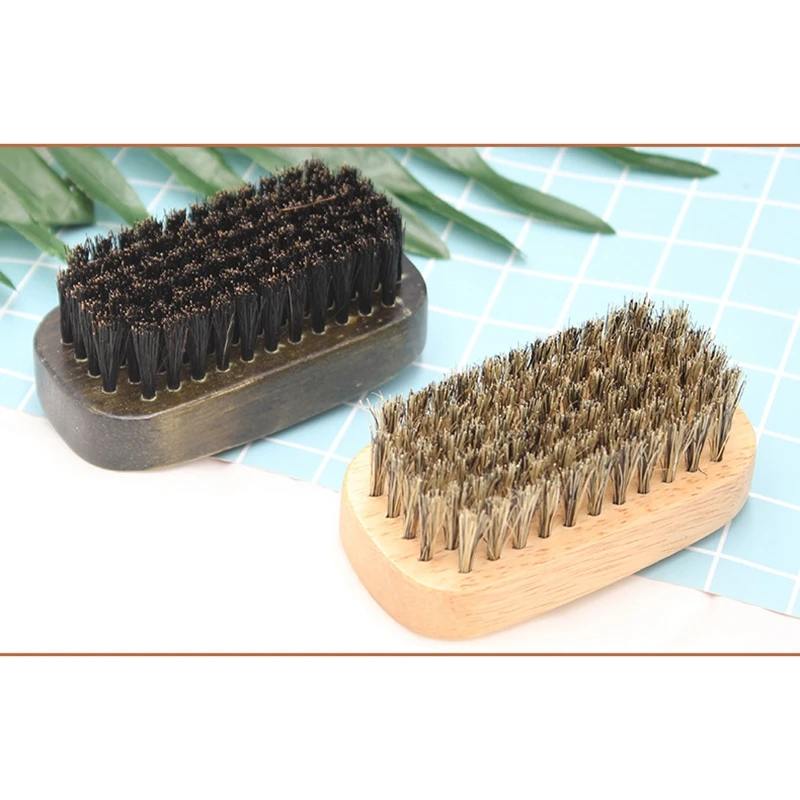 

Natural Bristle Beard Brush Mens Mustache Hair Shaving Facial Cleaning