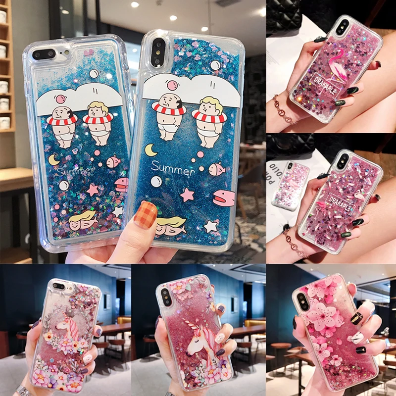 Плавающий чехол с единорогом фламинго для Samsung A10 A20 A20E A30 A40 A50 A60 A70 Note 10 Plus 9 8 S8 S9 S10 S6