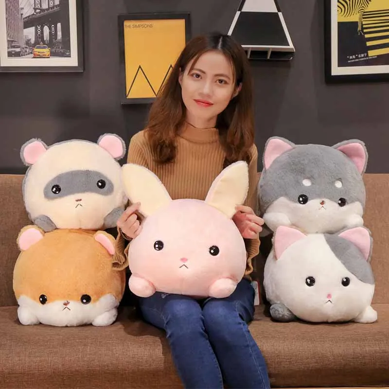Вт 30 40 см 5 расцветок с милым котиком ватным тампоном хлопок Подушка Плюшевые