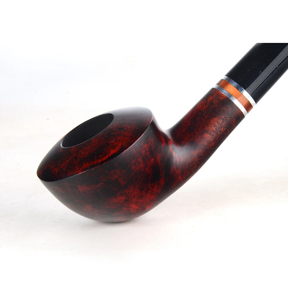 Бриар трубы табака курительная труба гладкая отделка 9 мм фильтр изогнутая bulldog
