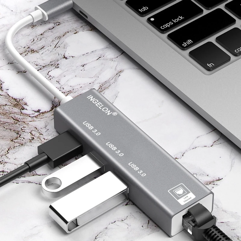 Хаб Ingelon Type C USB 3 0 MicroSD/SDHC к 4K HDMI RJ45 для MacBook Pro адаптер 13 "15" 5 Гбит/с OTG хаб|USB-хабы| |