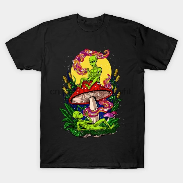 Мужская футболка Psychedelic Magic Mushroom с надписью Aliens женская и футболка|Мужские