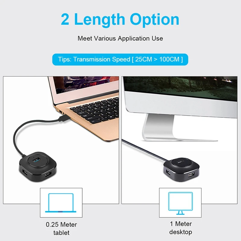 

2 Pcs Computer Speakers, USB Multimedia Speakers & 1 Pcs USB Hub USB 3.0 Hub Multi USB Splitter Adapter