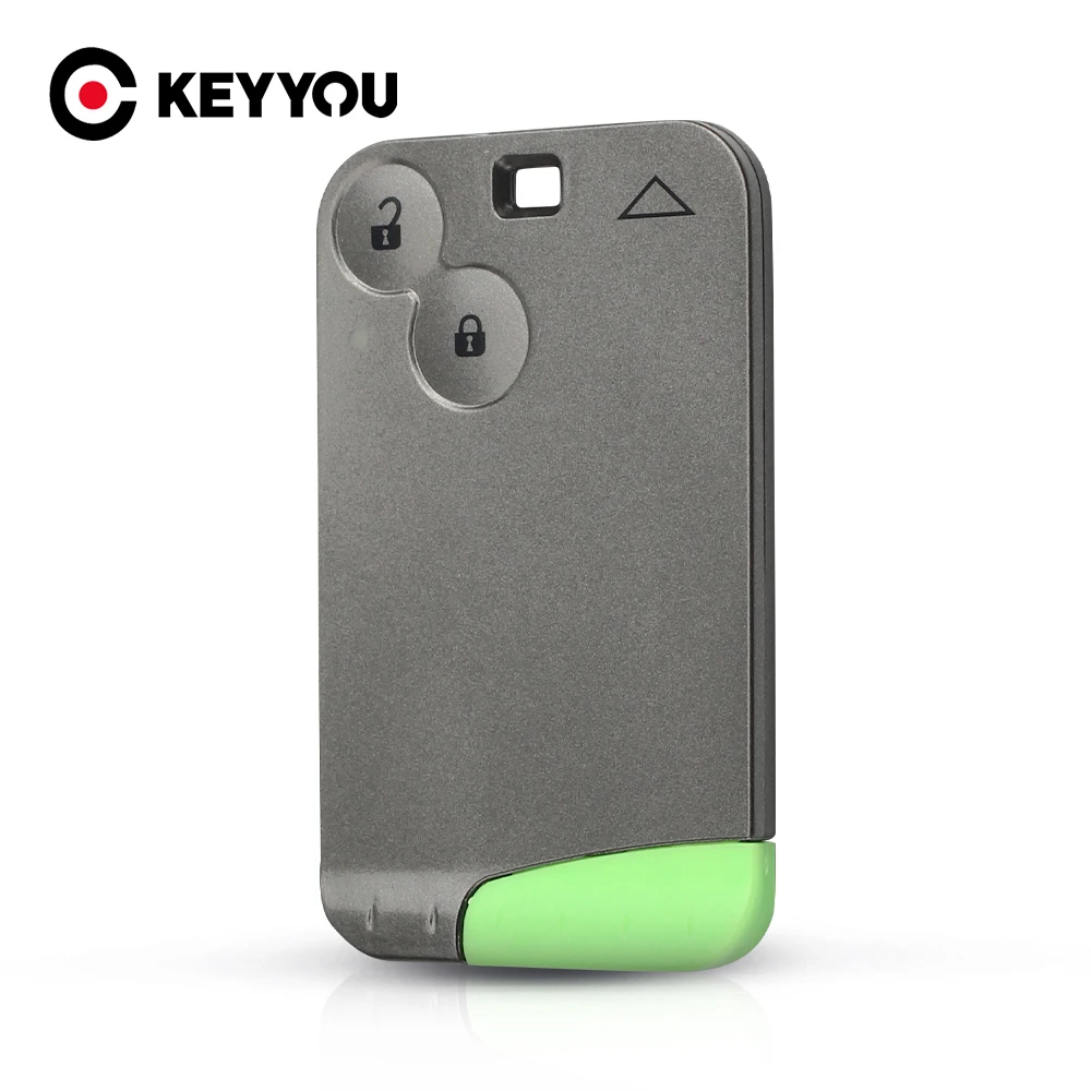 KEYYOU 10 шт./лот запасной ключ с 2 кнопками корпус для смарт-карты чехол ключей RENAULT