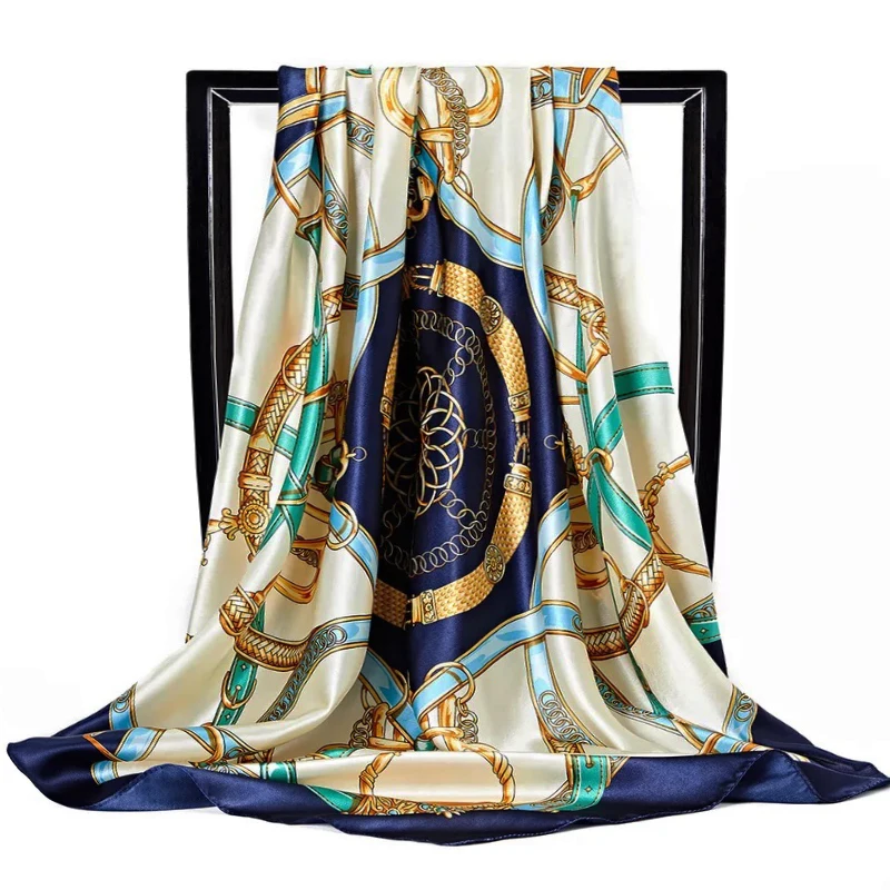 Модный атласный солнцезащитный головной убор 2021 популярные квадратные шали в