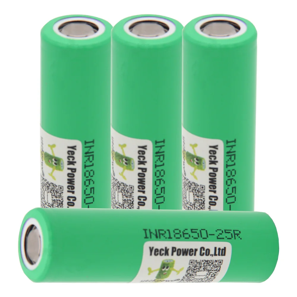 YECKPOWO INR18650 25R аккумулятор литий ионные батареи 2500 мАч 3 7 в 10C русский Склад быстрая