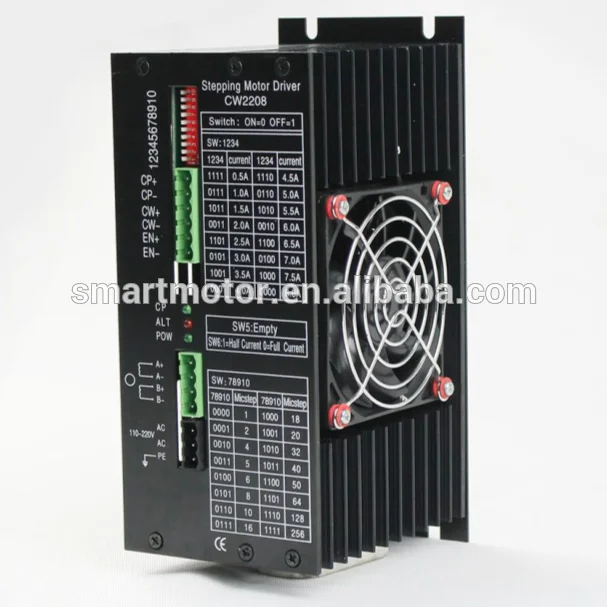 

CW3M2208 3-phase Stepper motor driver, 0.5A-8A, 110Vac-220Vac power input