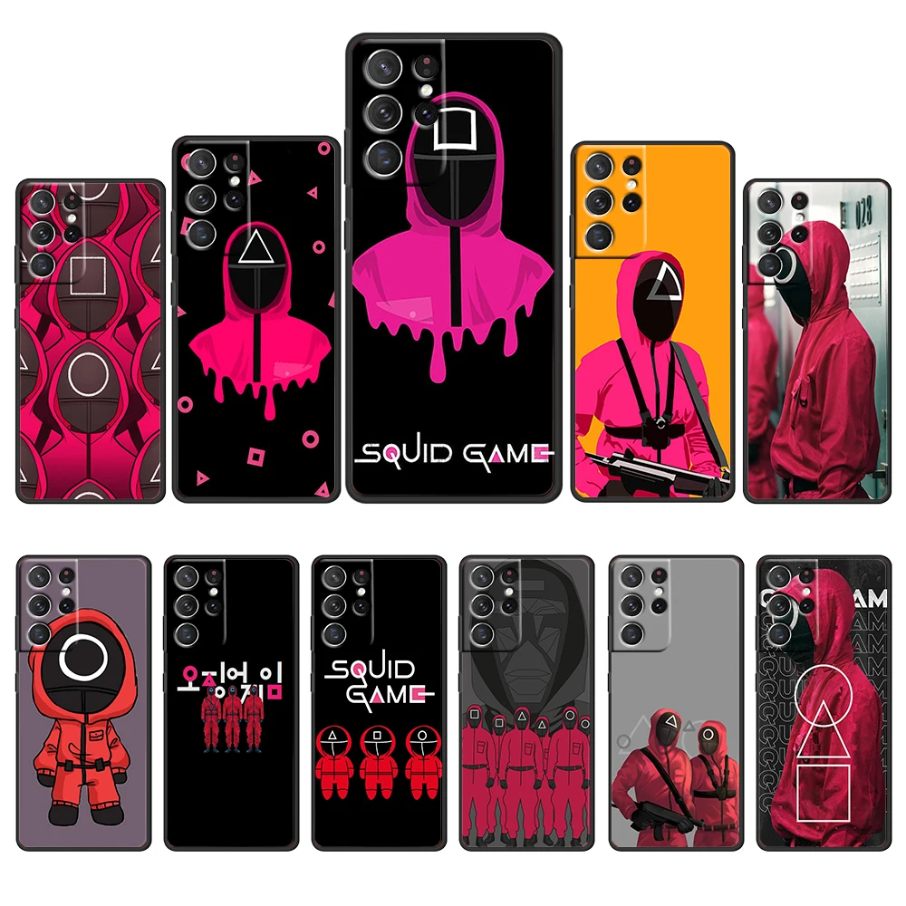 

Squid Game for Samsung Galaxy S22 PRO S21 S20 FE Ultra S10e S9 S8 S7 S6 Plus Edge 5G Black Phone Case Cover