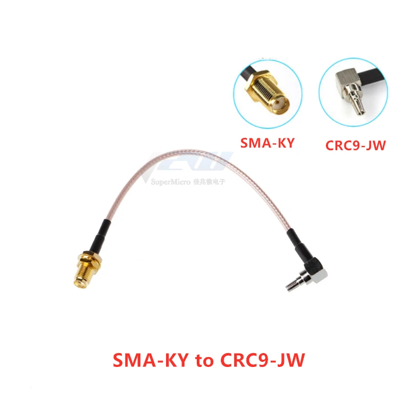 SMA типа Мама к CRC9 разъем под прямым углом кабель RG316 Pigtail K/CRC9 JW Высота каблука 10 см