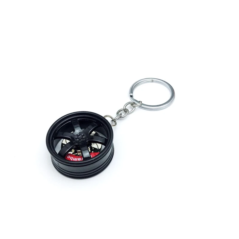 

Hot RIM Car wheel Turbo keychain key ring with Brake discs Car Tire Wheel Keychain Auto Car Key Chain Keyring For BMW Audi