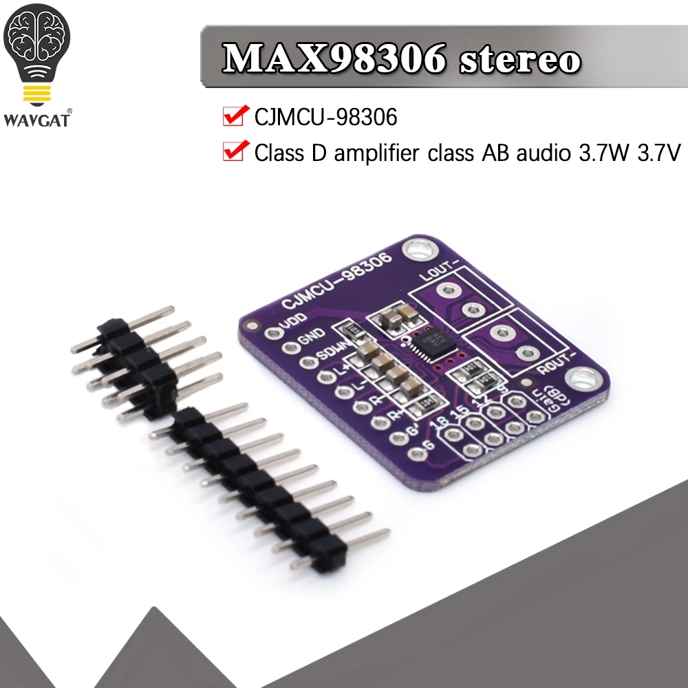 CJMCU-98306 MAX98306 стерео Класс D усилитель класса AB Audio 3,7 Вт