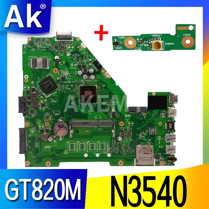 

AK N3540 CPU X550MJ GT820M 2GB mainboard X550MD REV 2.0 For Asus X550M X552M Y582M X550MD X550MJ Motherboard 100% test Ok