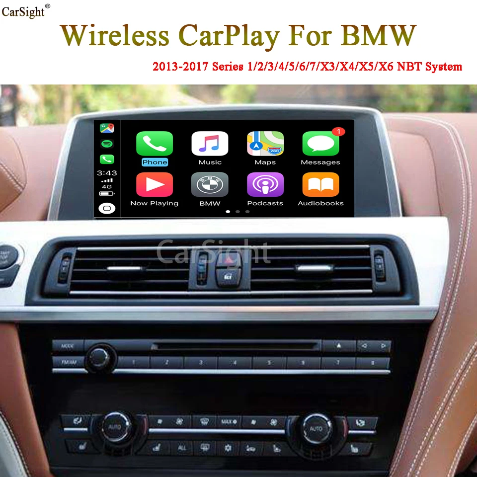 Универсальный интерфейс CarPlay AirPlay зеркальное беспроводное Android авто для BMW F32 F33 F35
