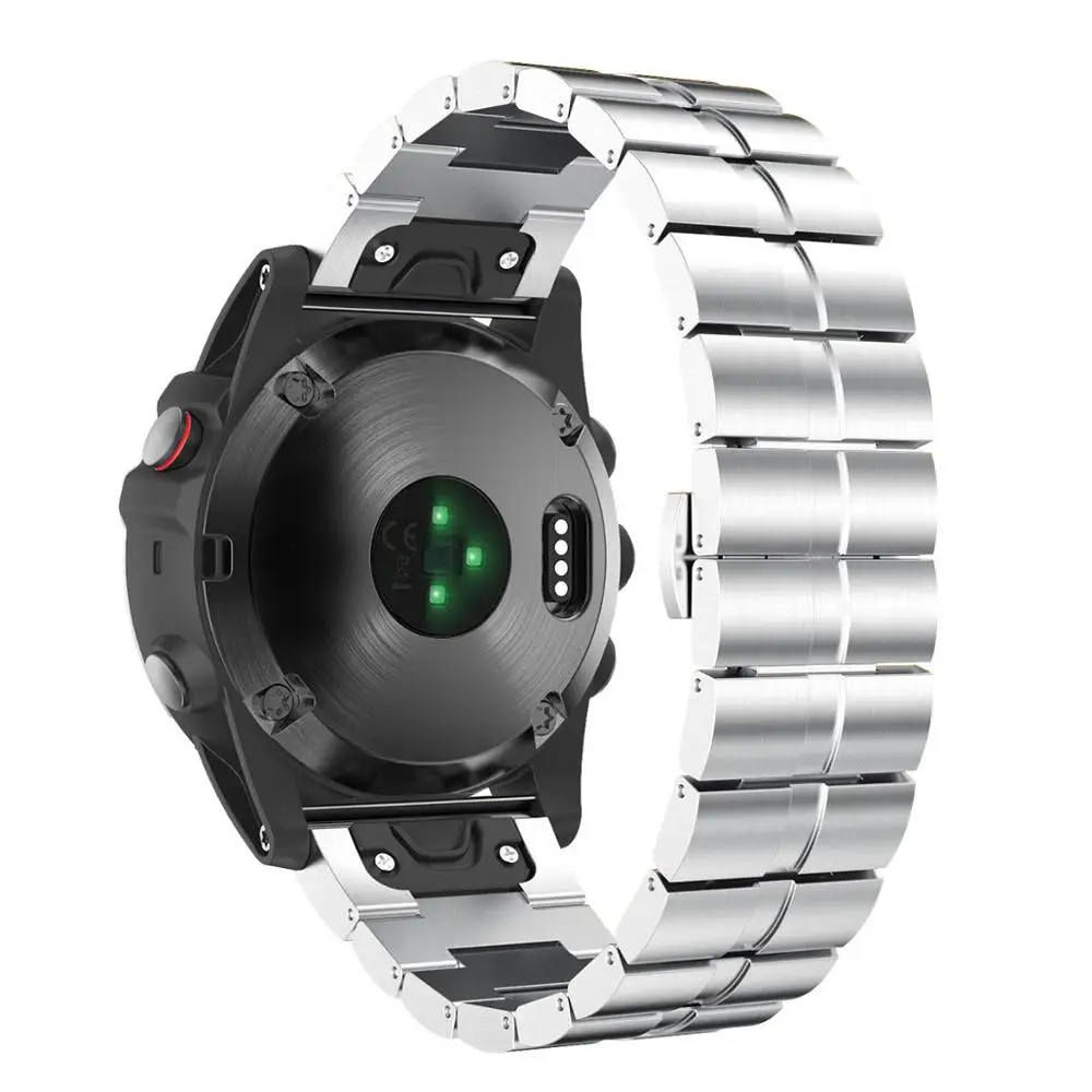 Ремешок металлический для Garmin fenix 6X Pro 5X plus быстросъемный браслет из нержавеющей