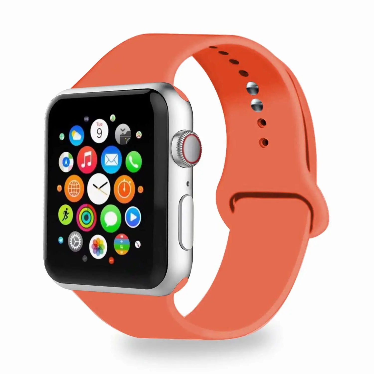 Apricot 32 Цвета мягкого силикона замена спортивный ремешок для Apple Watch группа 44 мм 40 мм Series4/3/2 /42 мм 1 38 мм наручные браслет ремень - Цвет ремешка: Apricot