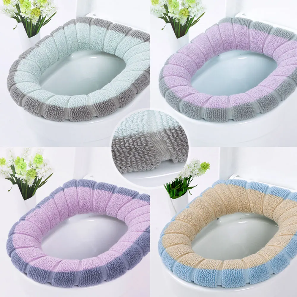 Universal Warm Soft Washable Toilet Seat Cover Mat Set for Home Decor Closestool Case Lid Accessories | Дом и сад
