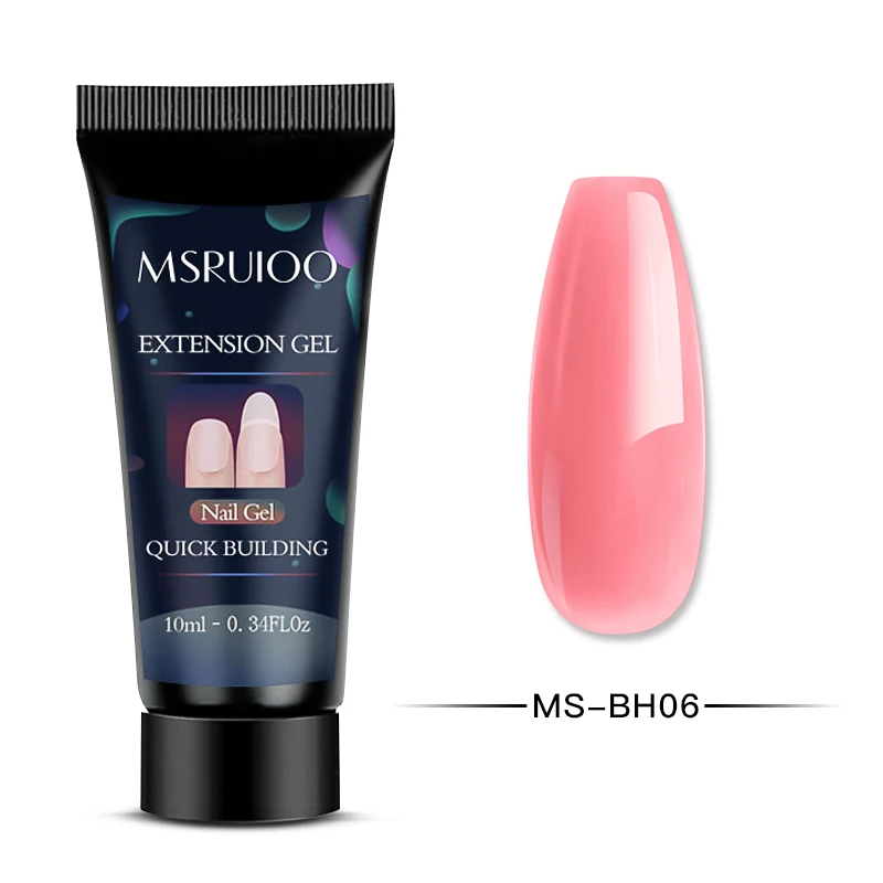 Полигель УФ MSRUIOO для маникюра 10 мл гель наращивания ногтей цветной рисования