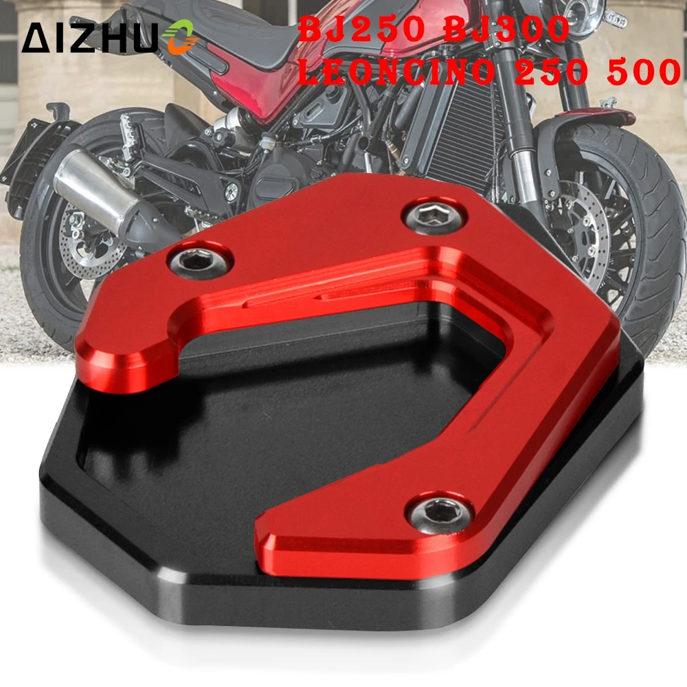 

Motorcycle Kickstand Foot Side Stand Extension Support Plate FOR BENELLI Leoncino 250 500 BJ250 BJ300 BJ302 BN250 BN300 BN302