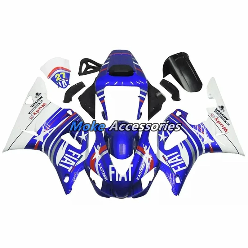 

Motorcycle Fairings Kit Fit For Yzf R1 1998-1999 Bodywork Set Abs High Quality Injection New Blue White