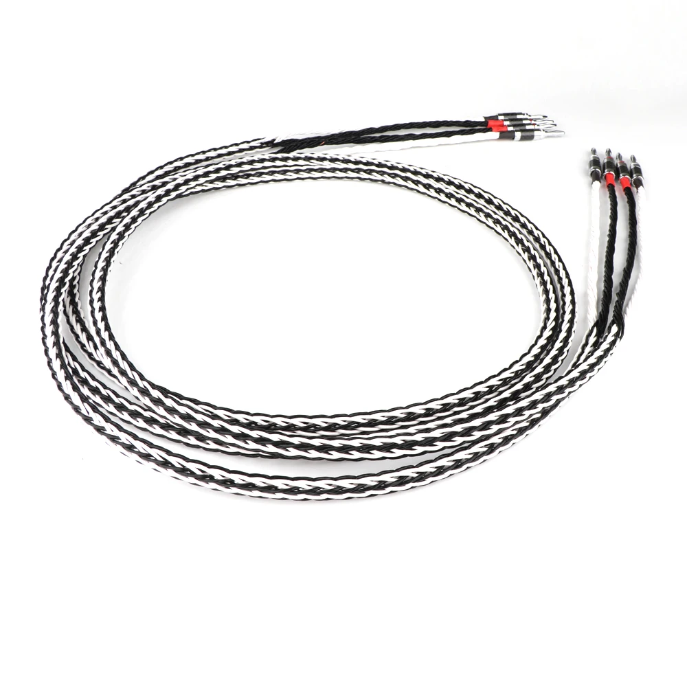Пара 8tc occ медный hifi акустический кабель аудио 8vs громкий с разъемом банана из