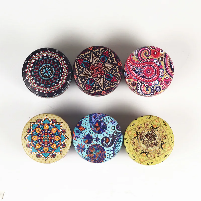 6 шт./лот Ретро жестяная коробка маленький металлический ящик для хранения монет серег герметичная банка