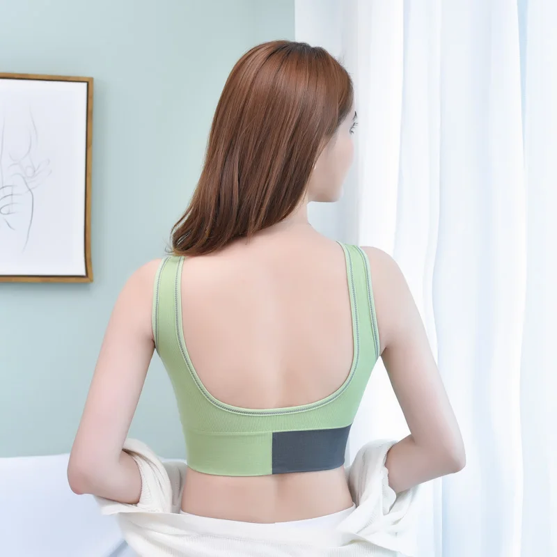 Julexy новый спортивный бюстгальтер из 2021 хлопка однотонный бесшовный Женский Топ