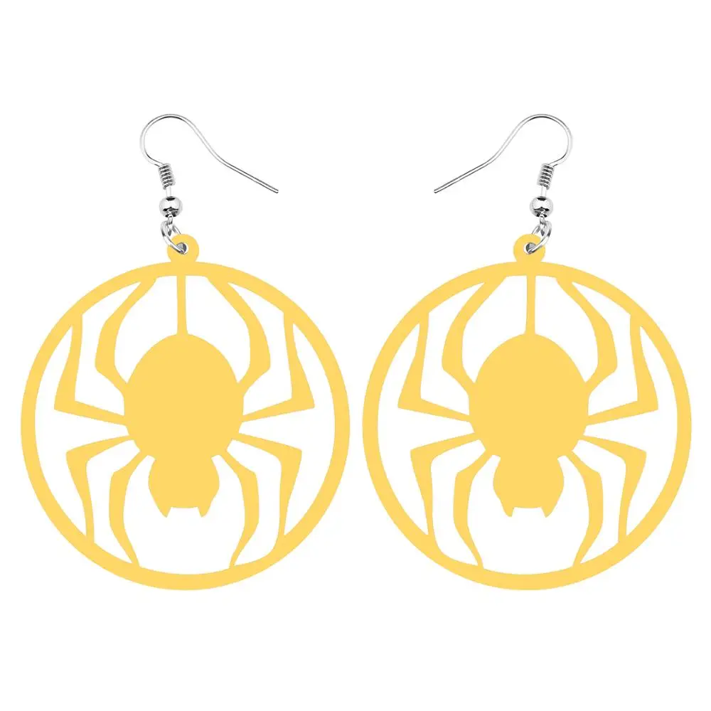 ARWA акрил Хэллоуин большие круглые полые серьги подвески в форме капли для женщин