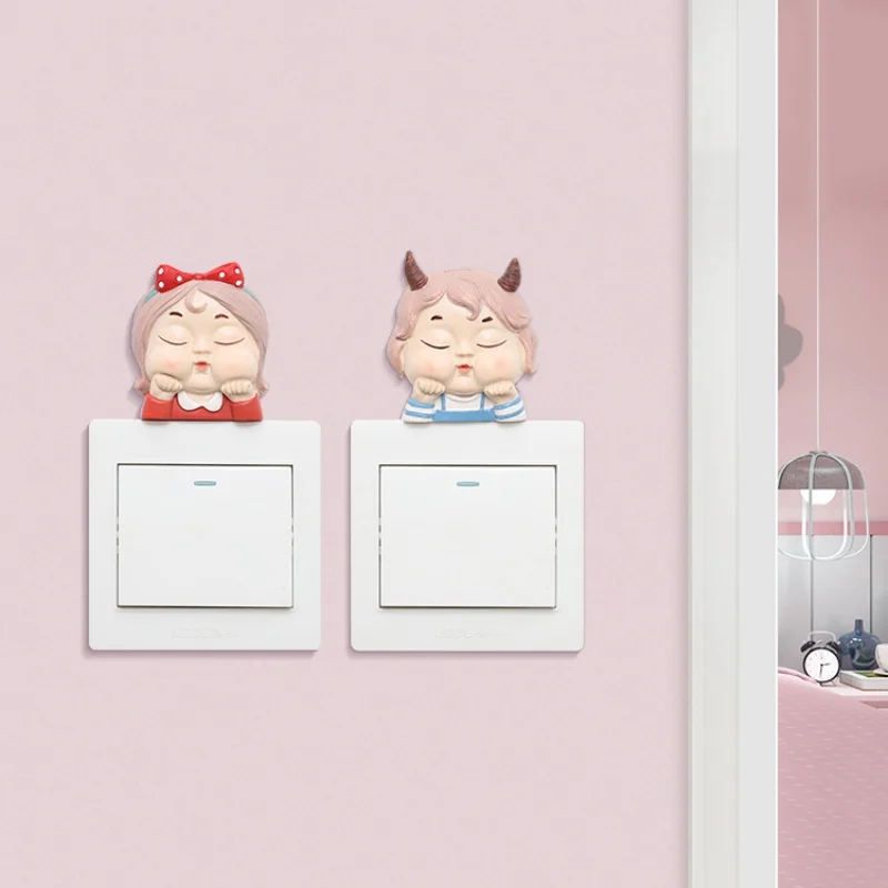 Наклейки на животных из смолы переключатель милый мультяшный персонаж 3D