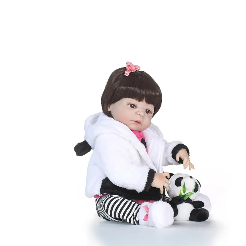 57 см куклы Boneca Возрожденный ребенок мальчики девочки Лучший подарок силиконовые