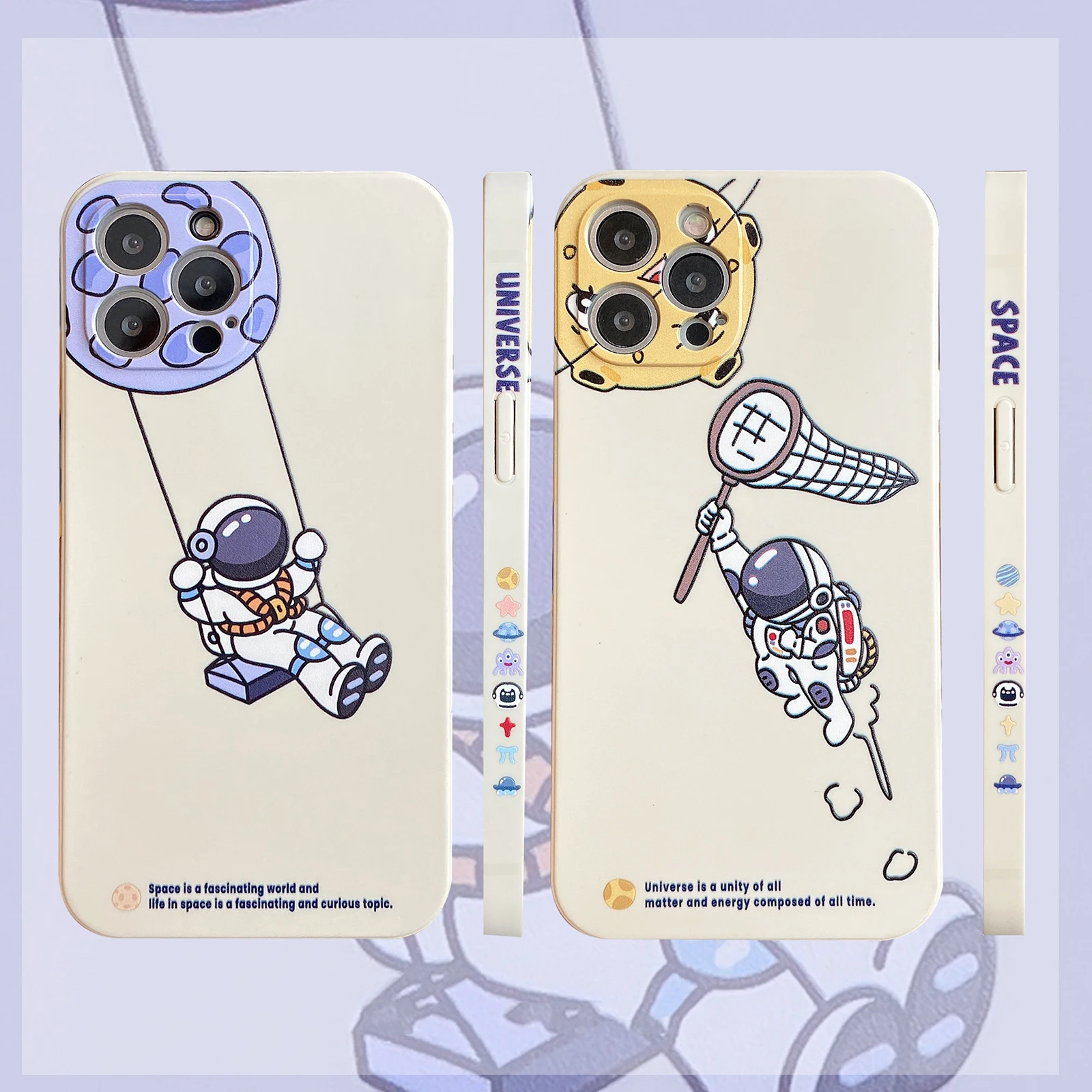 Чехол для iPhone 13 Pro Max чехол телефона с милым астронавтом планетой 11 12 XS XR X 8 7 Plus из
