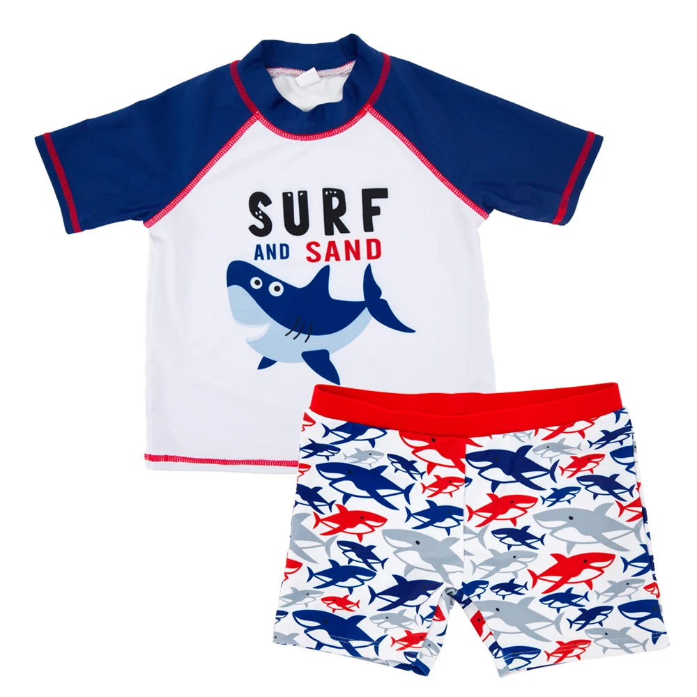 

Honeyzone Two Piece Maillot De Bain Bebe Garcon Playa Bebe Big Shark Cartoon Baby Beach Suit Baby Swimwear Boy Surfing Suit