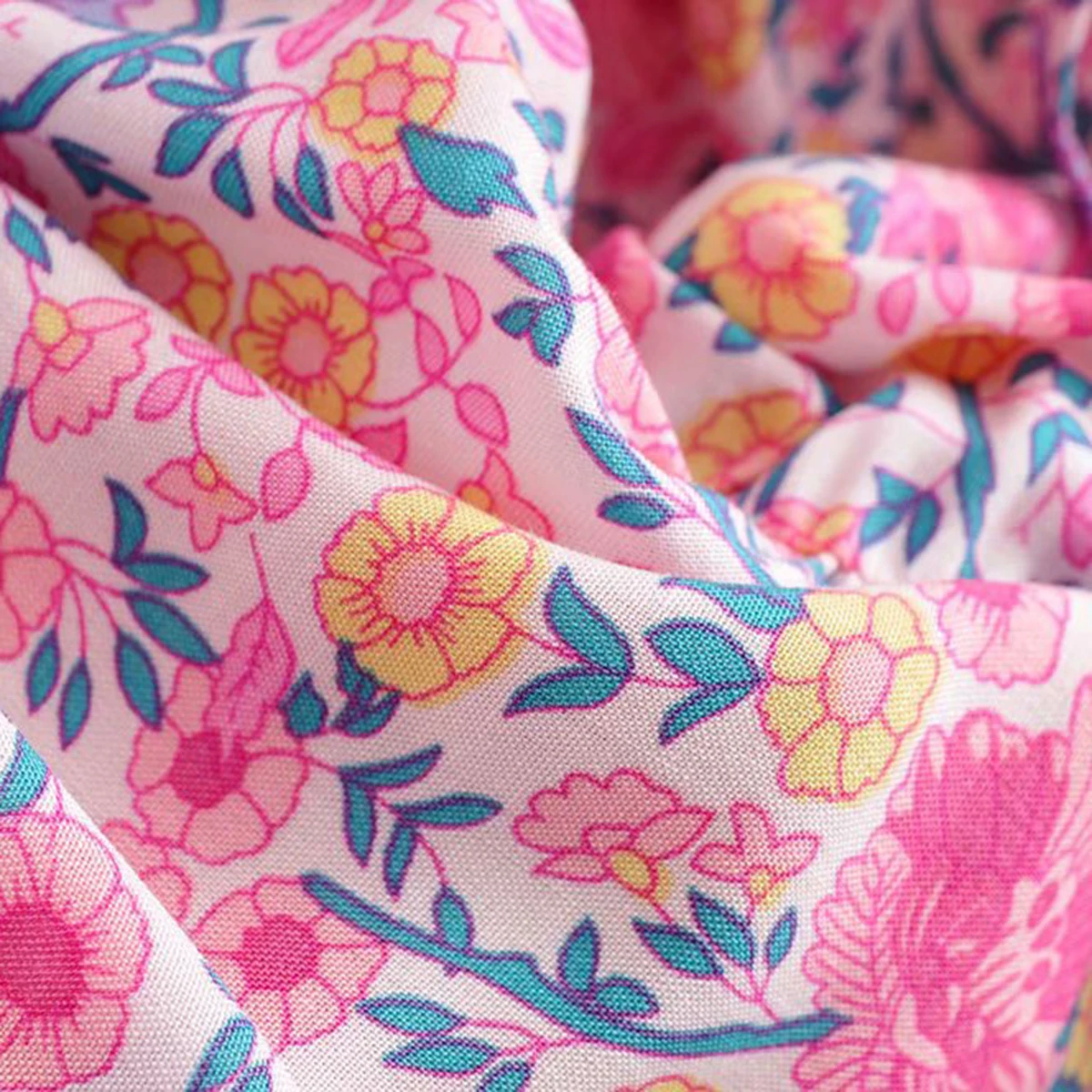 Розовое богемное шикарное Сексуальное Платье макси с цветочным принтом коротким