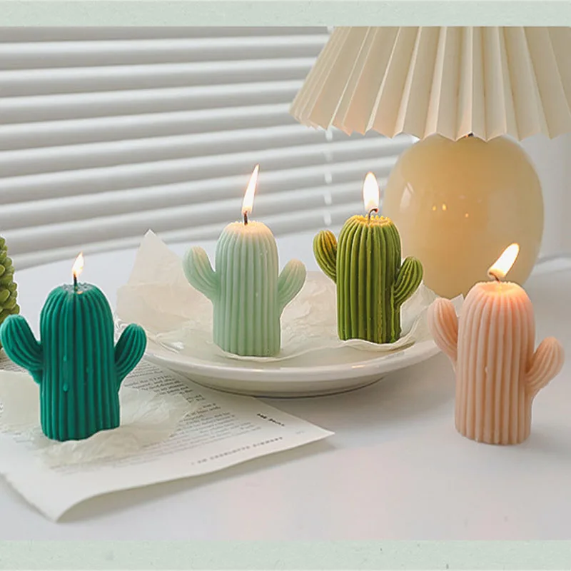 

Creative cactus candle diy soy wax scented candles handmade aromatherapy candle ins photo props home decorative fragrant candles