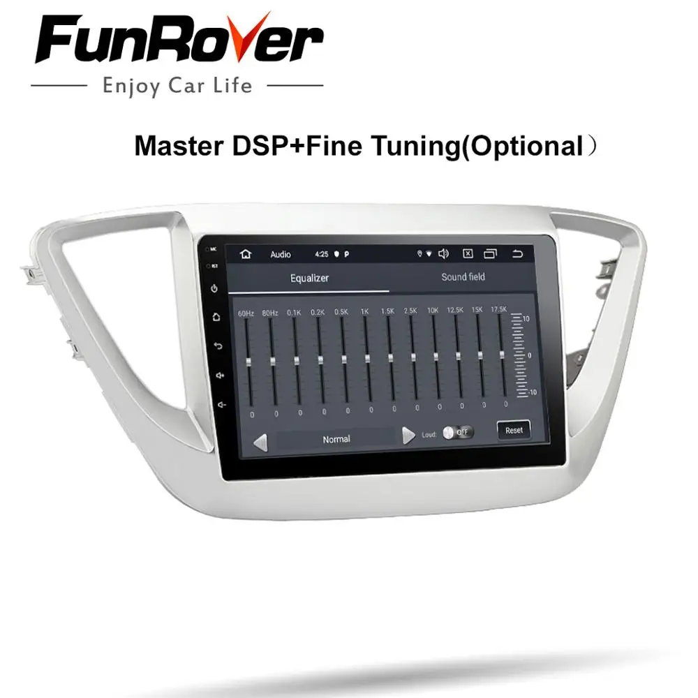 FUNROVER android 9 0 2.5D + IPS автомобильный dvd для Hyundai Verna Solaris Accent 2017 2018 радио gps Навигация